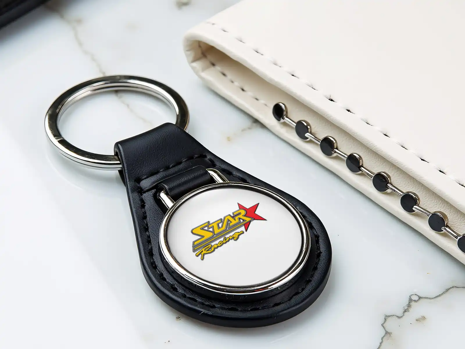 Leather Keychain Leather Ring Classic Look